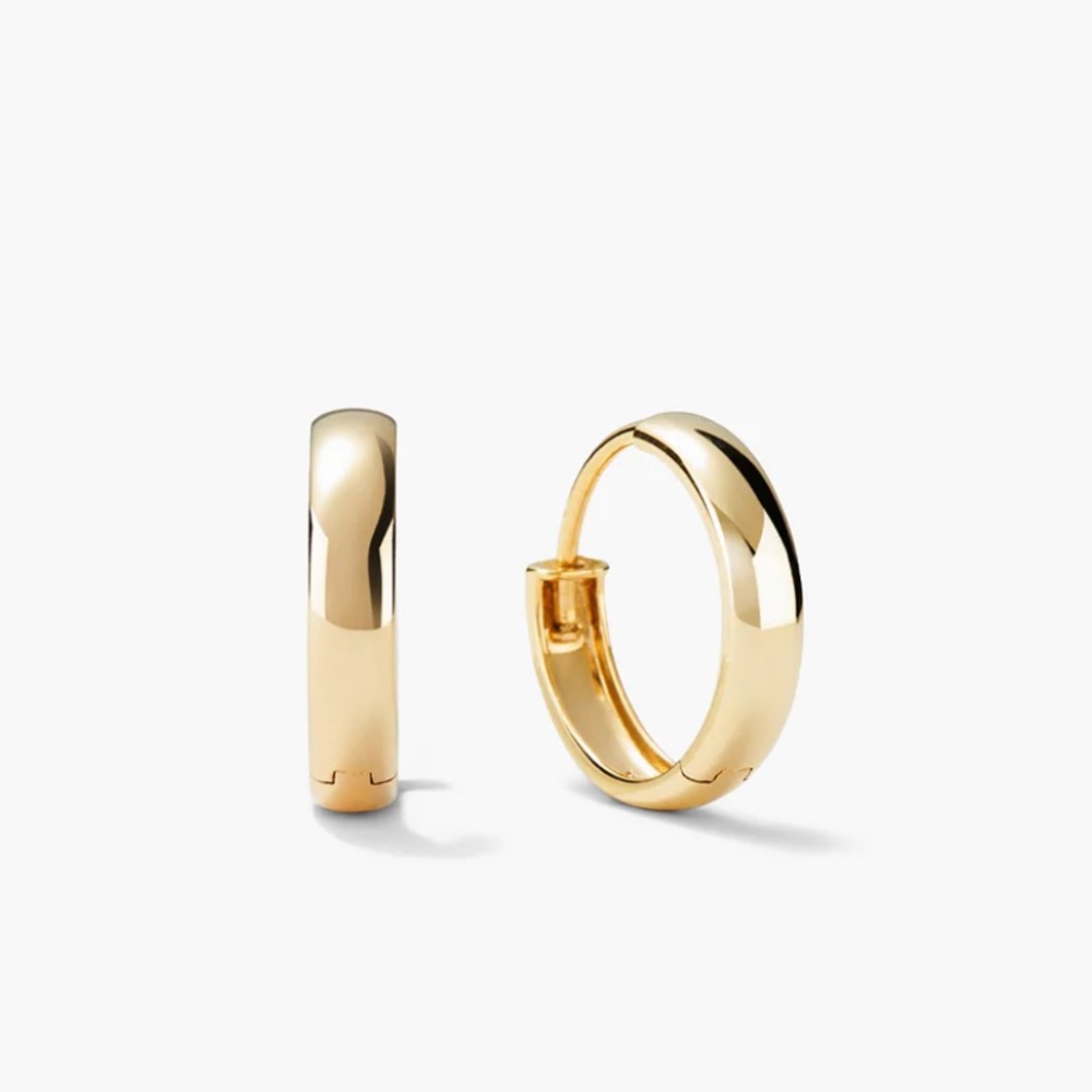 Mejuri Small Bold Hoops 14k Yellow Gold